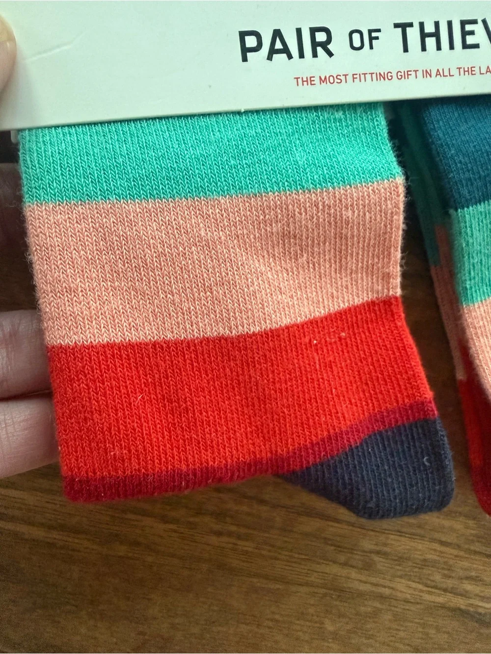 Pair of Thieves Stripe Socks Twinsie Dad & Kid Crew Men & Large Kids - New